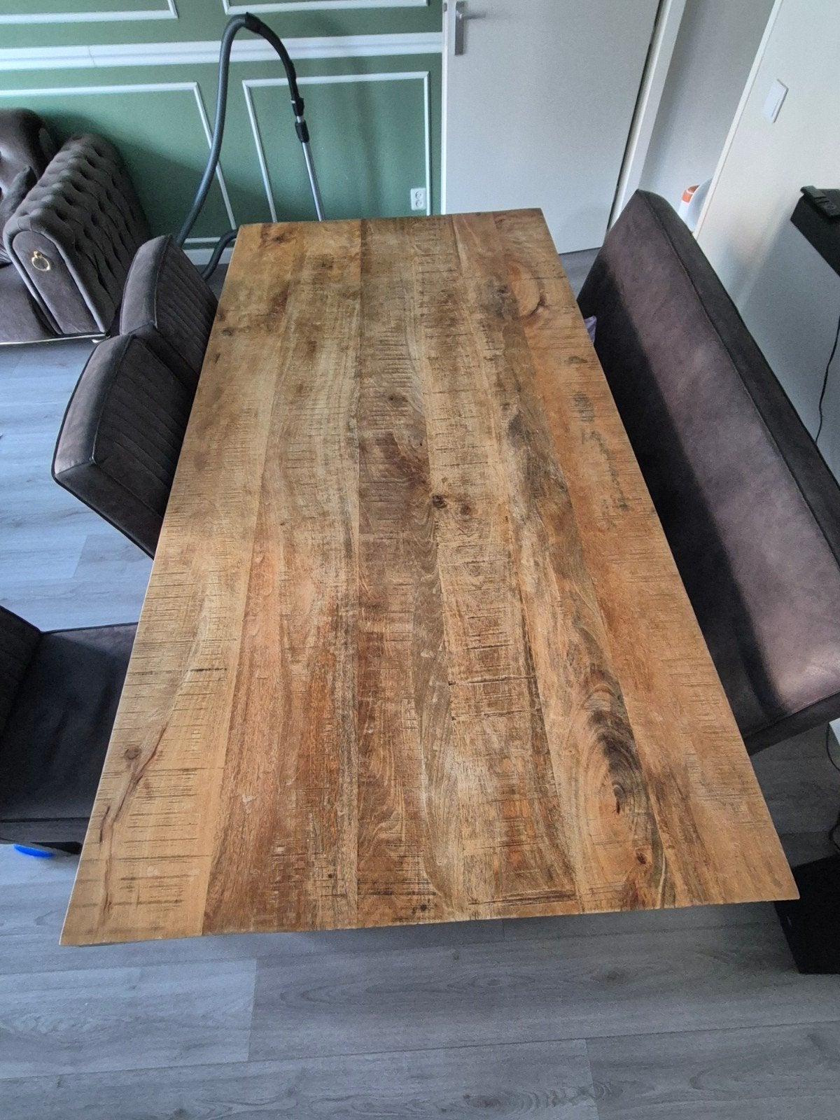 Eet tafel met tafels en  bank, Huis en Inrichting, Tafels | Eettafels, 100 tot 150 cm, 200 cm of meer, Ophalen of Verzenden, Vijf personen of meer