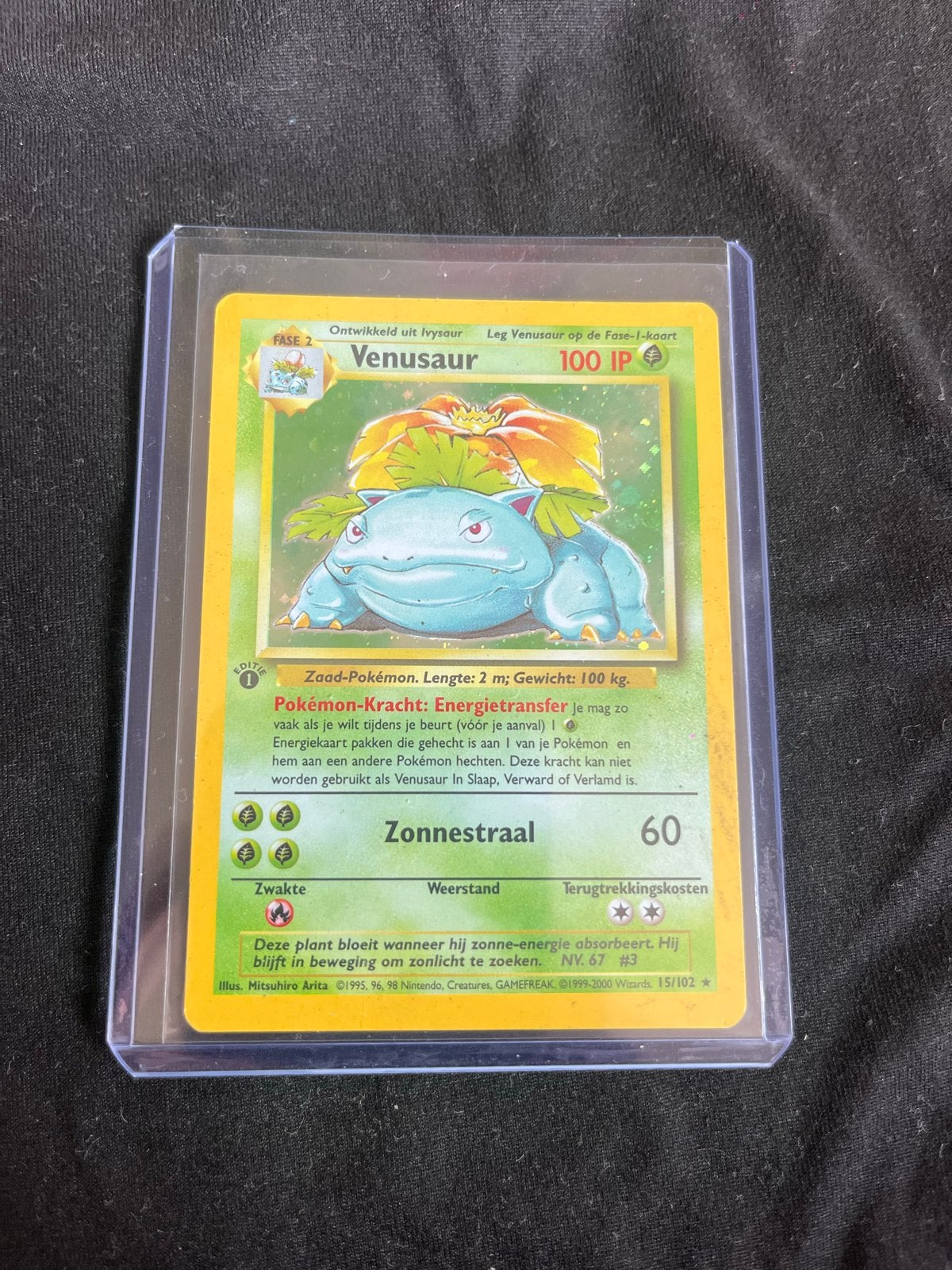 Venusaur First Edition (Nederlands), Ophalen of Verzenden, Gebruikt, Losse kaart, Foil