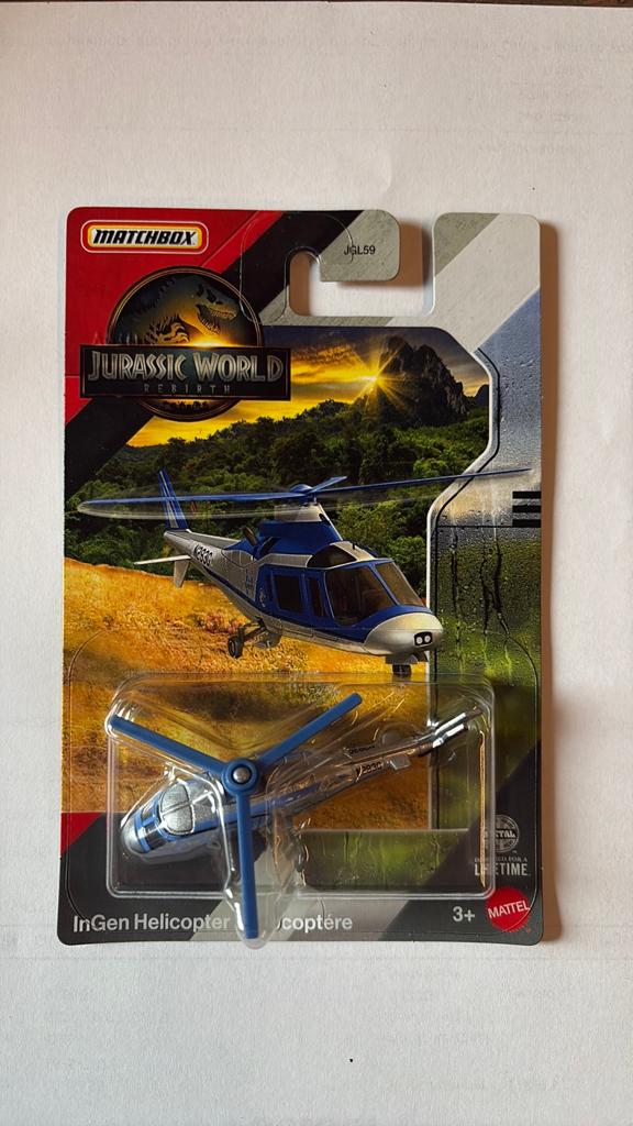 Matchbox Jurassic World InGen Helikopter Nieuw, Overige typen, Nieuw, Ophalen of Verzenden, Mattel