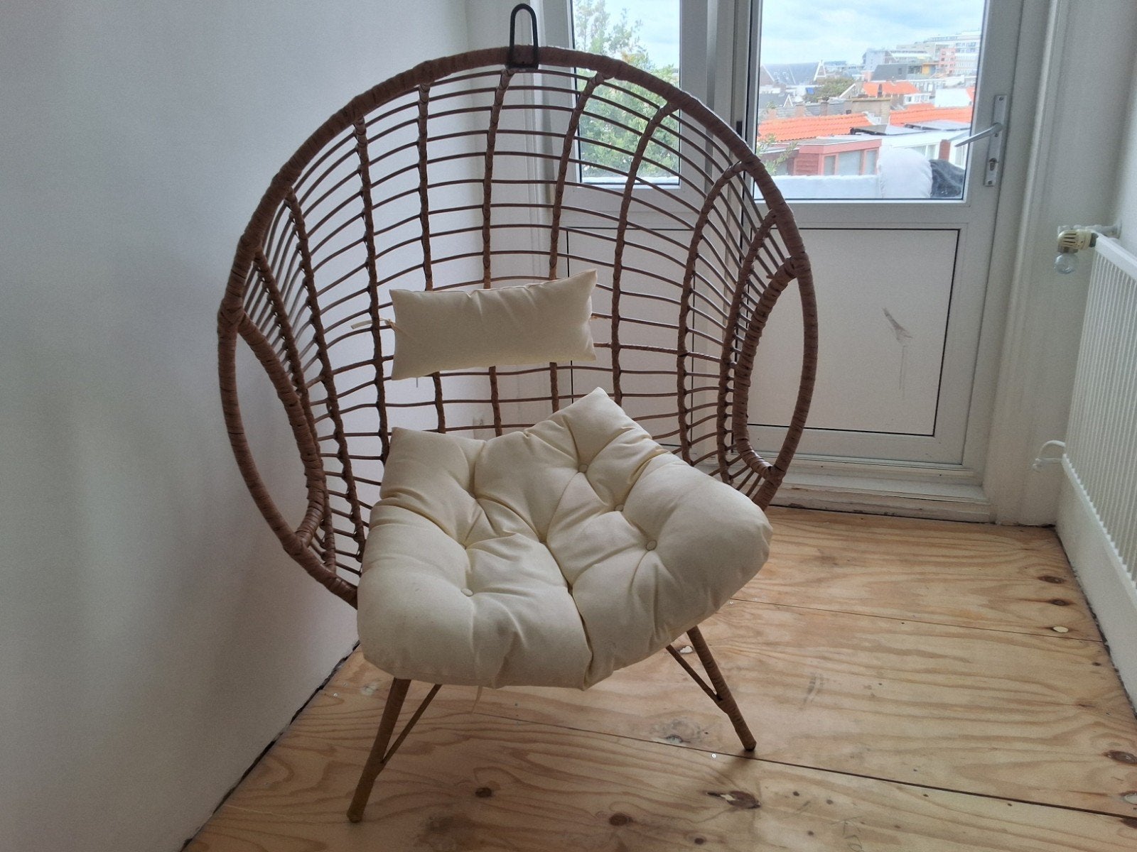 Rotan hangstoel Maxx garden, Huis en Inrichting, Stoelen, Bruin, Riet of Rotan, Ophalen of Verzenden, Zo goed als nieuw
