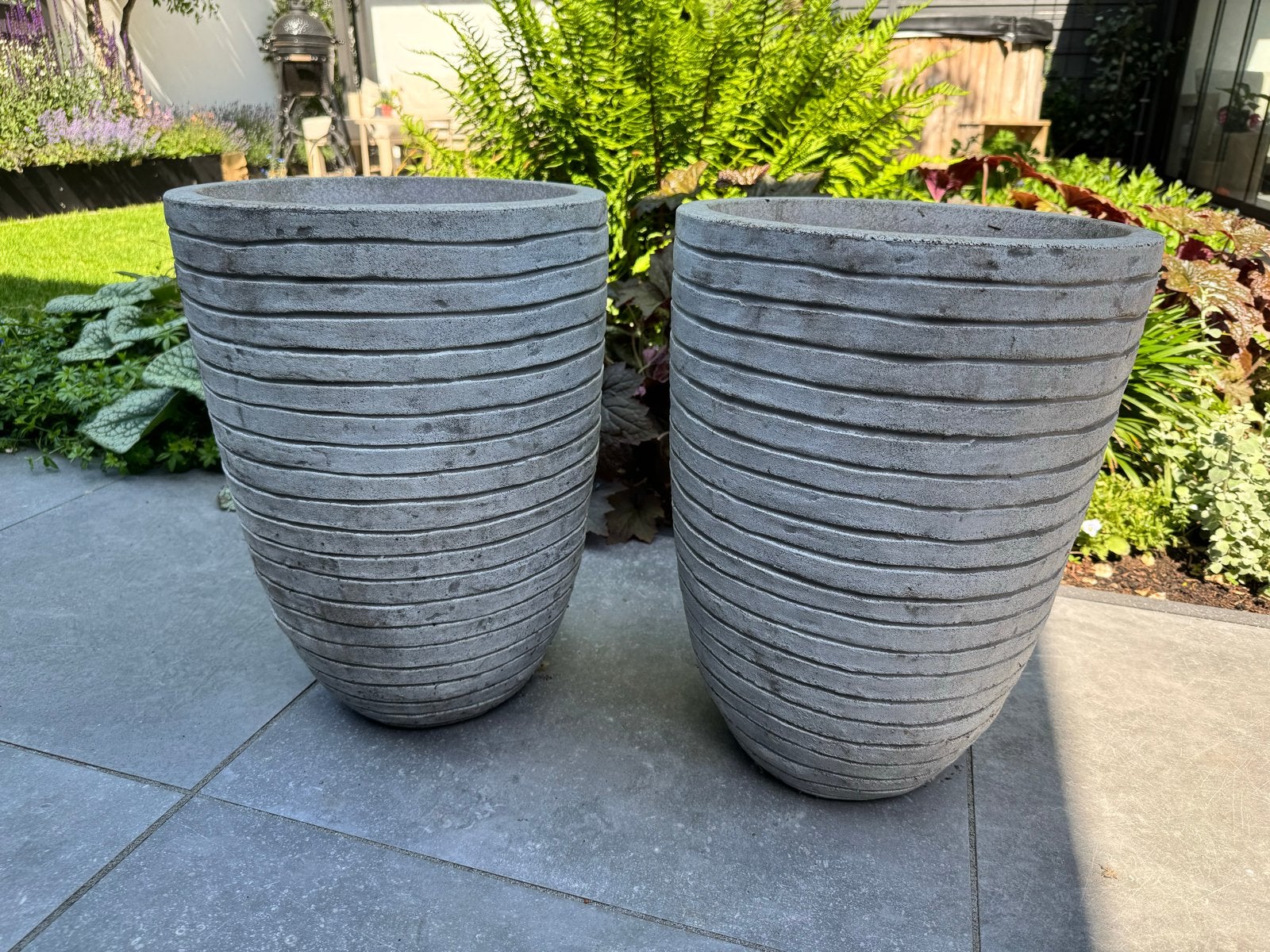 Twee Capi Nature Row plantenpotten (ivoor/wit), prijs voor 2, Kunststof, Gebruikt, Rond, Balkon