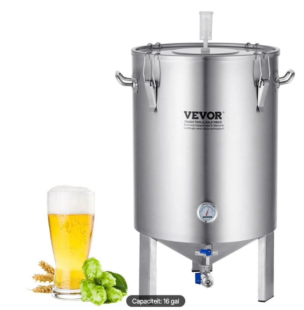 VEVOR Bierbrouwsysteem 60L – Bier tank - Zo goed als nieuw, Ophalen, Zo goed als nieuw