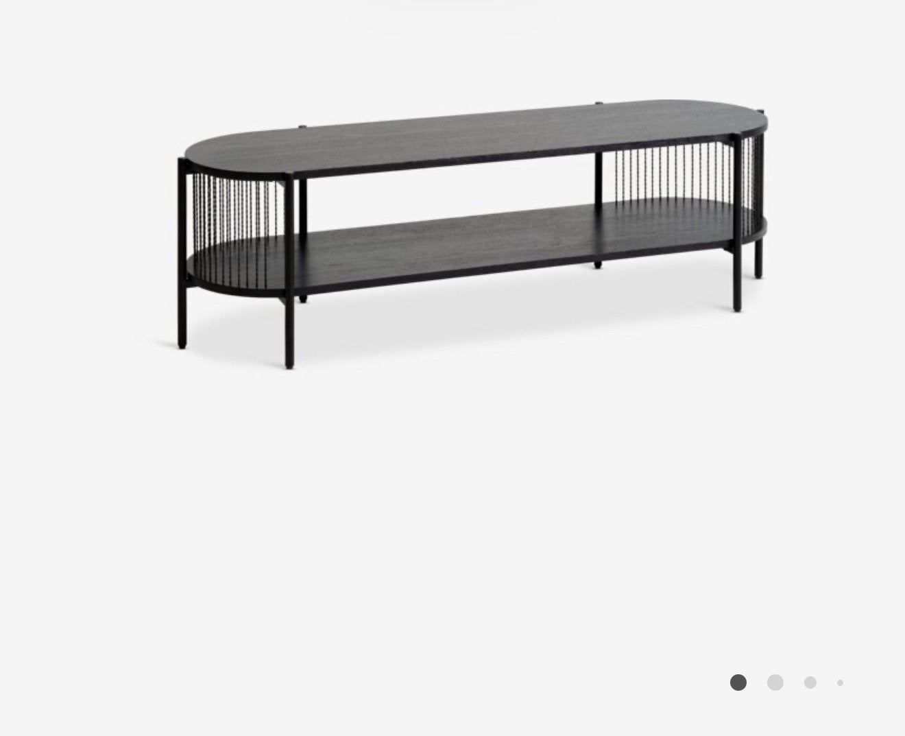 KOOPJE Jysk Sneslev TV-meubel Zwart - Zo goed als nieuw, Ophalen, 100 tot 150 cm, Zo goed als nieuw, Minder dan 100 cm