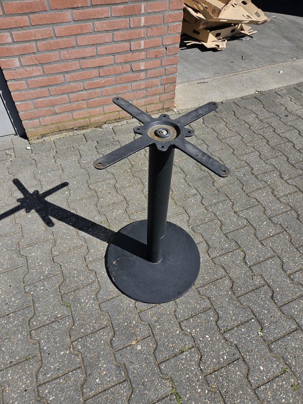 Stevige zwarte tafelvoet, 71 cm hoog, Ophalen, Tafelpoot, Minder dan 50 cm, Gebruikt