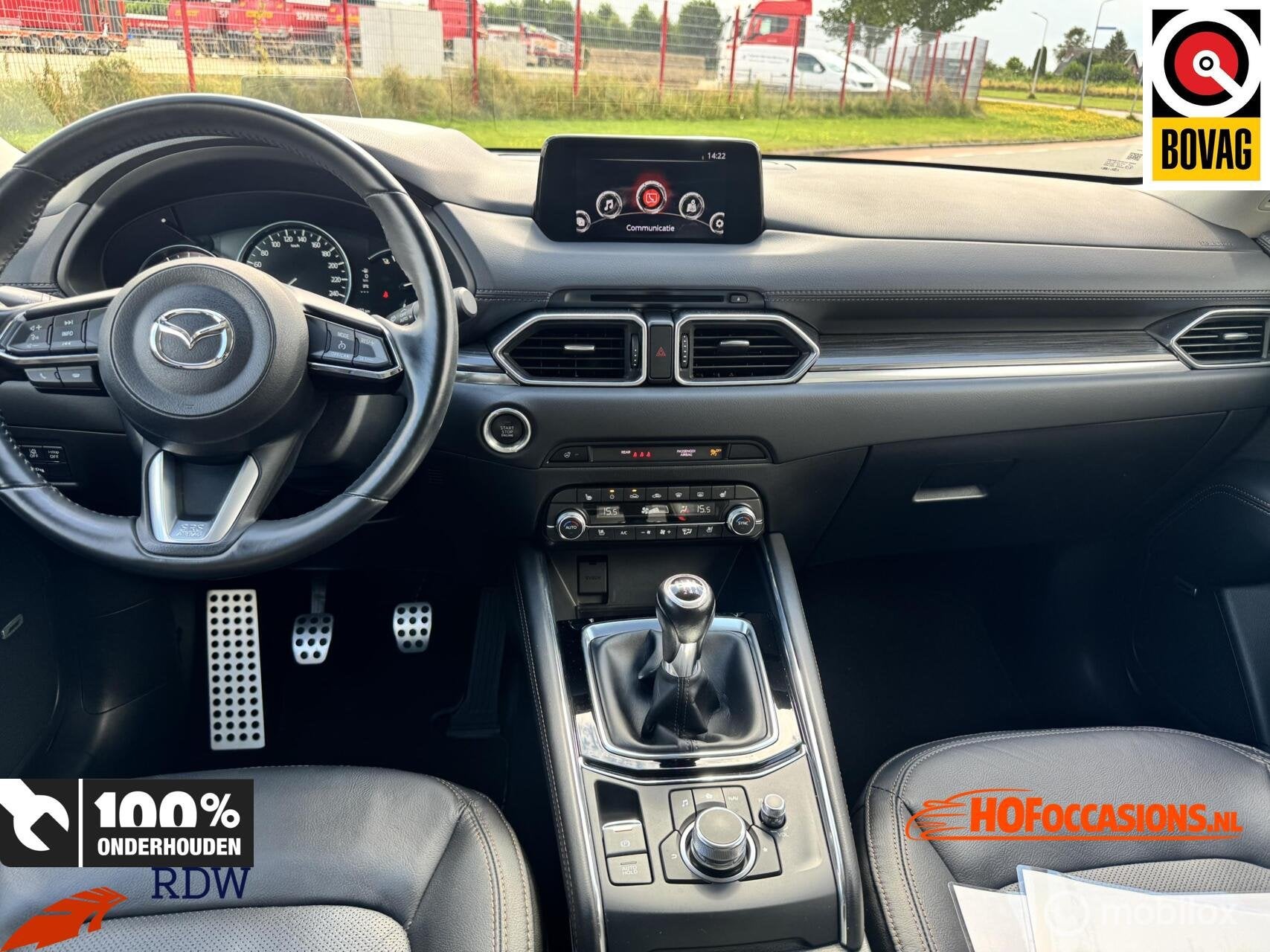 Mazda CX-5 2.0 SkyActiv-G 165 TS+ 360 CAM / CARPLAY / LEDER, Auto's, Voorwielaandrijving, Zwart, 4 cilinders, Met garantie (alle)