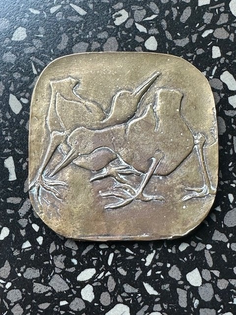 Mooi koperen het HOOFDKANTOOR 2003 embleem logo., Ophalen of Verzenden, Gebruikt, Gebruiksvoorwerp