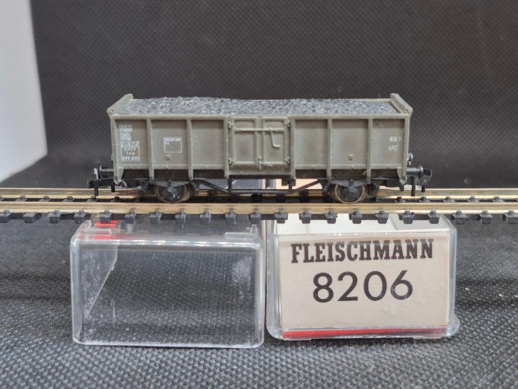 Fleischmann 8206- SNCF open bakwagen met kolen (15244), Gelijkstroom, Fleischmann, Wagon, Ophalen of Verzenden
