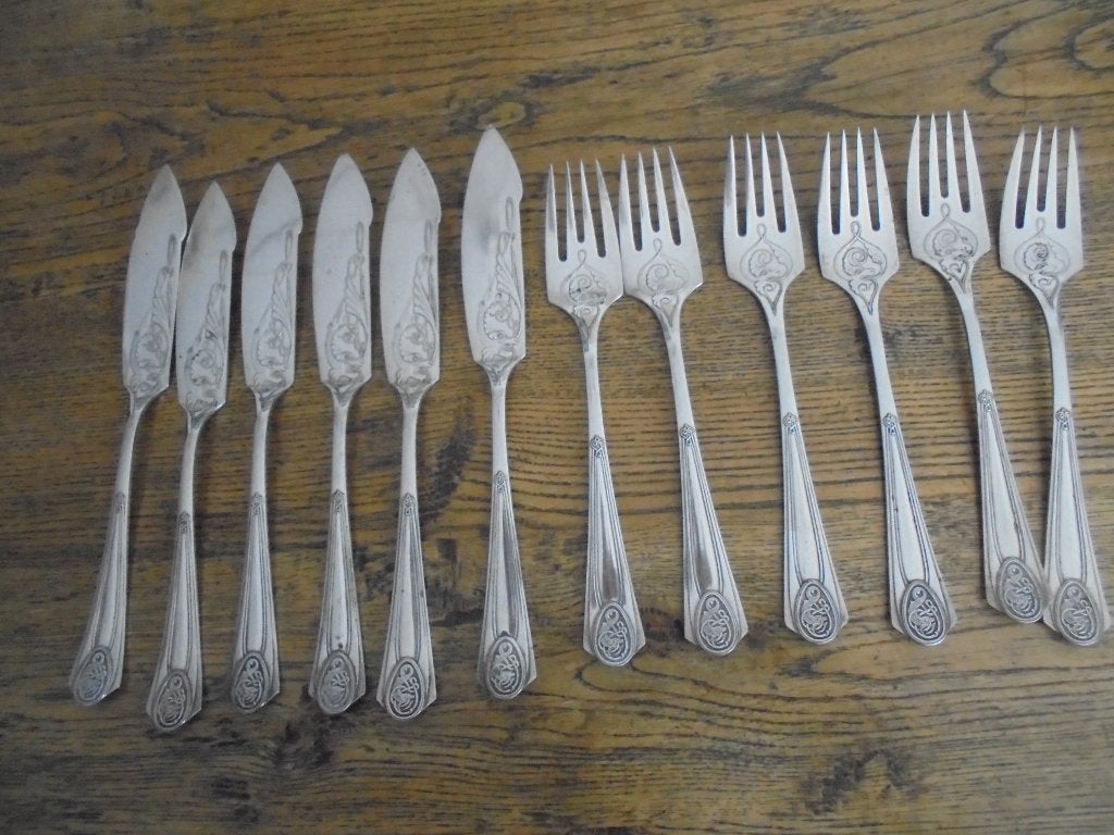 6 VIS BESTEK VAN w.m.f pleet, Ophalen of Verzenden