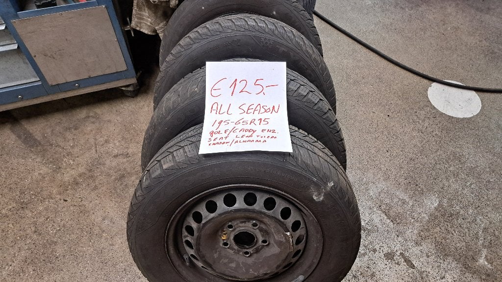 All season banden 15 inch 5/112/57 Caddy/Gof/Leon/Touran/enz, Ophalen, Gebruikt, 15 inch, Banden en Velgen