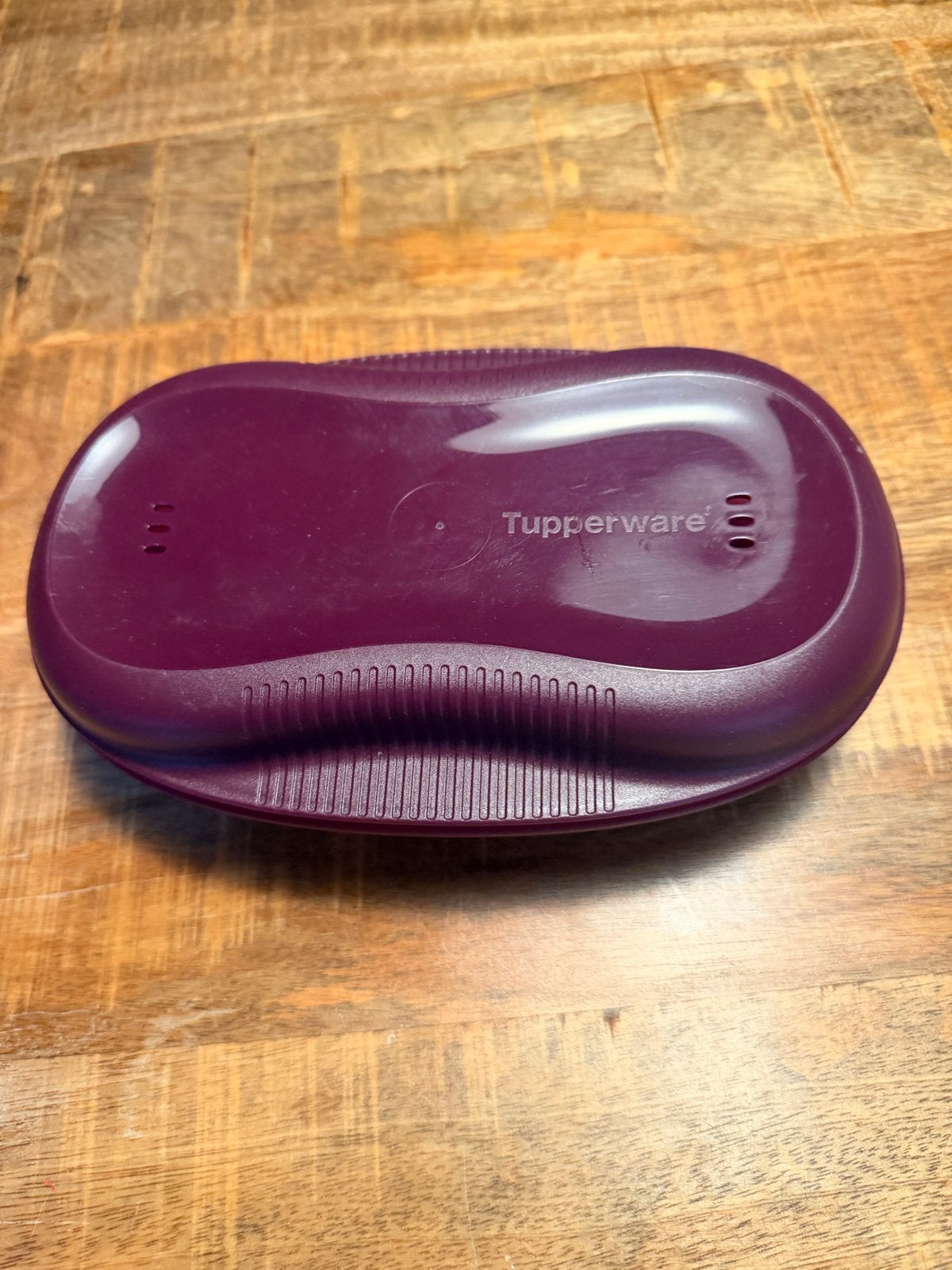 Tupperware magnetronschaal paars, Gebruikt, Bewaardoos, Paars, Luchtdicht