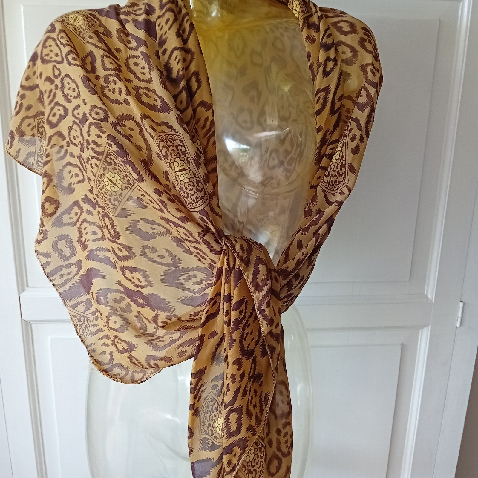 mooie sjaal bruin/camel, Ophalen of Verzenden, Nieuw, Maat 46/48 (XL) of groter, Sjaal