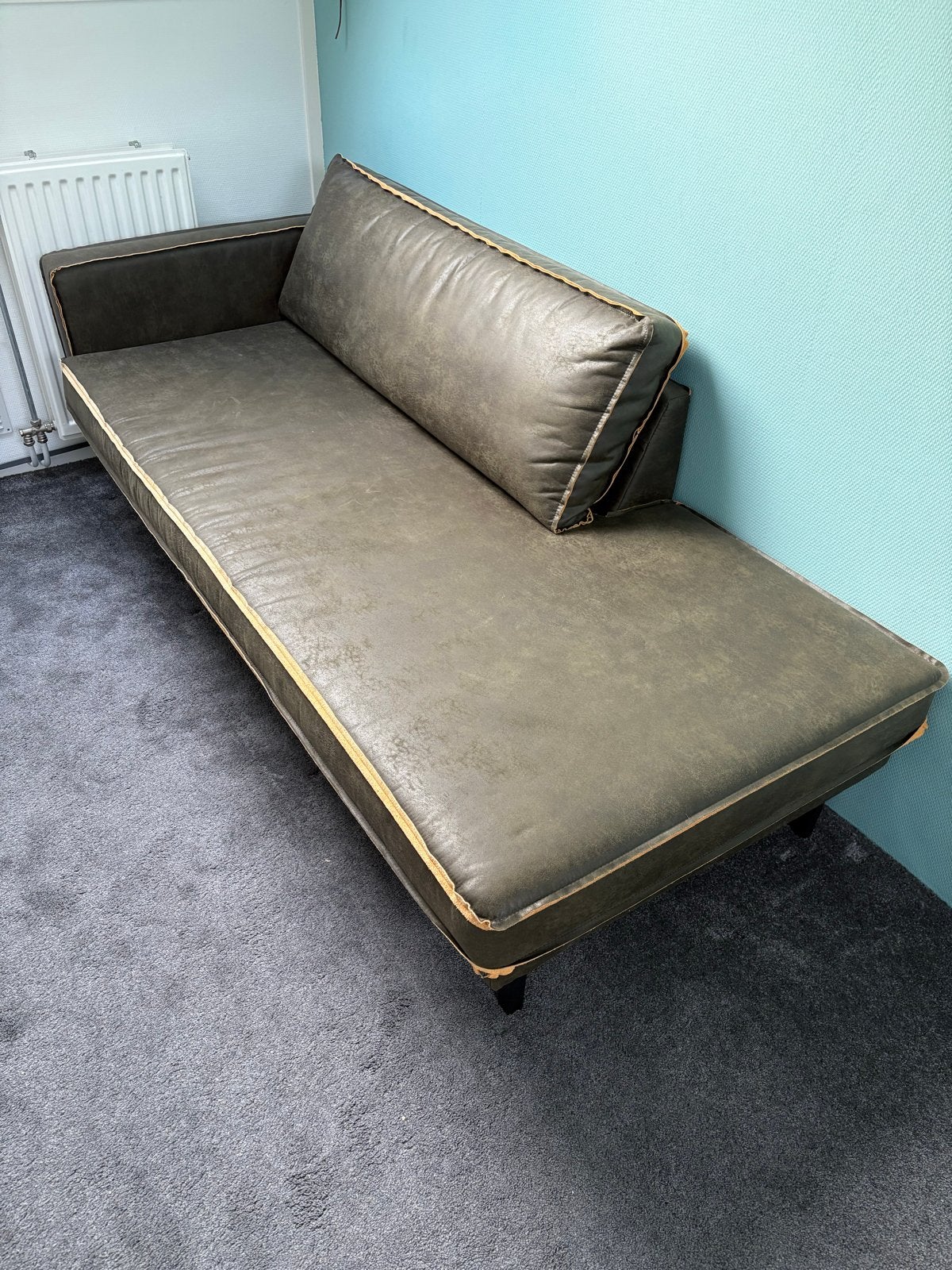 Zo goed als nieuw groen daybed - Modern en comfortabel, Ophalen, Eenpersoons, 75 tot 100 cm, Zo goed als nieuw