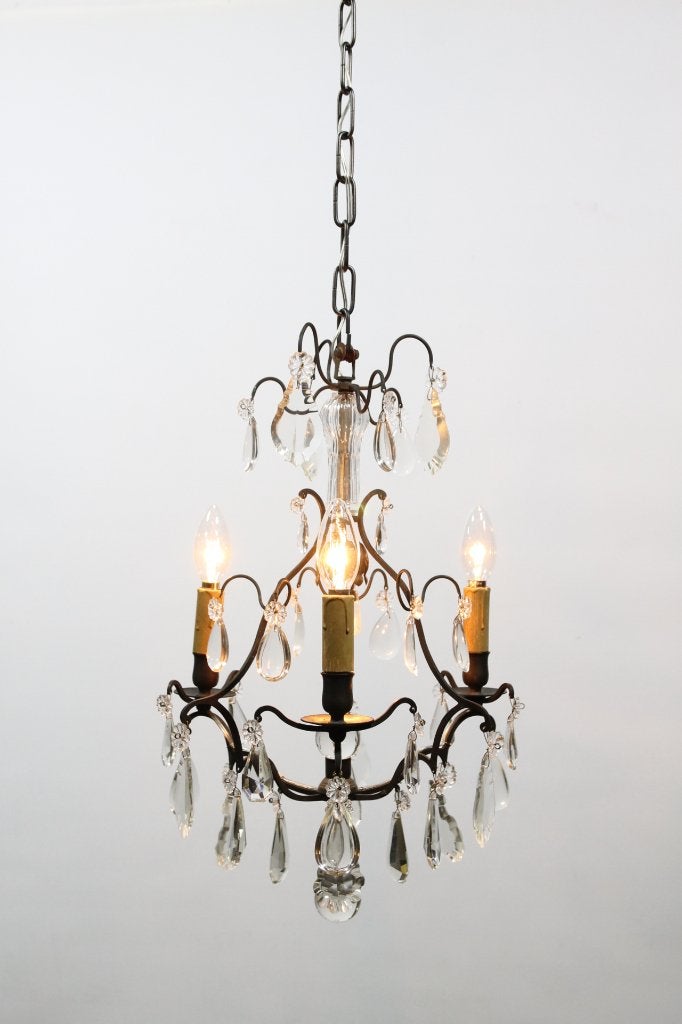 Klein model antiek Franse kroonluchter, Ophalen of Verzenden