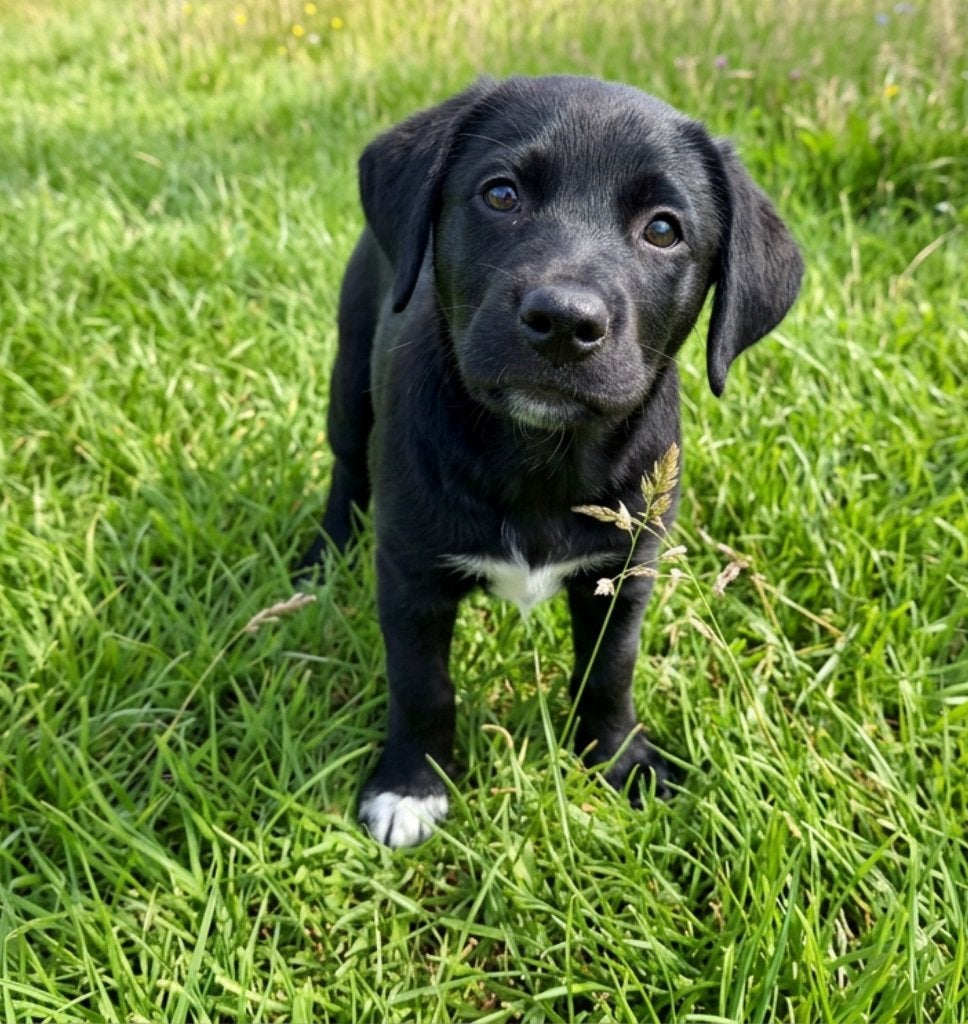 Super lieve kruising Labrador/Shepherd pup teefje., Nederland, CDV (hondenziekte), 8 tot 15 weken, Teef