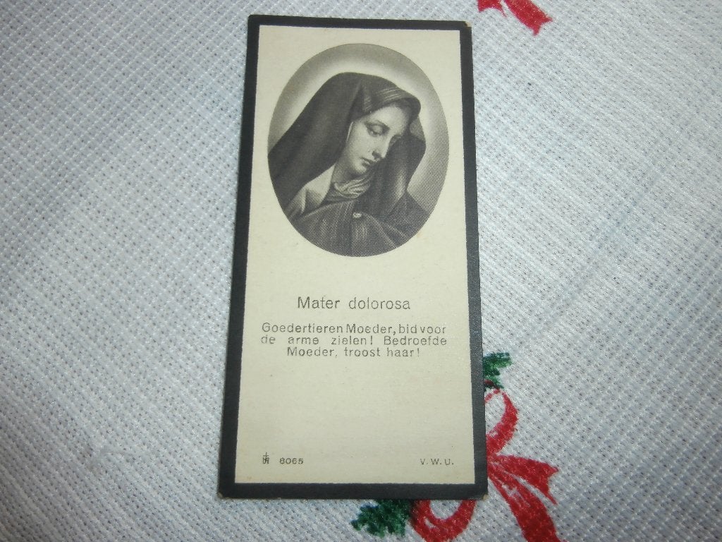 Bidprentje Mater Dolorosa Barbara van Loon Rouwkaart Quaytaa, Verzamelen, Bidprentjes en Rouwkaarten, Ophalen of Verzenden, Bidprentje