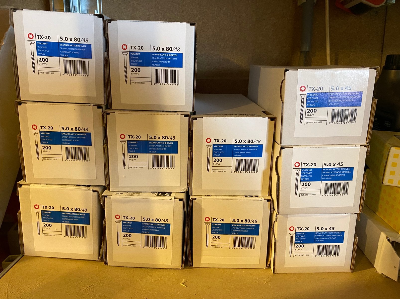 14 dozen torx schroeven, Ophalen, Nieuw, 50 tot 100 mm, Schroeven