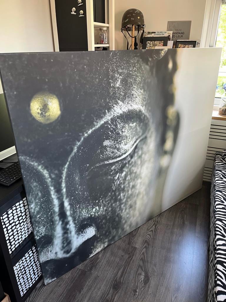 Groot Boeddha Canvas Schilderij 180x140 cm in goede staat, Ophalen, Zo goed als nieuw