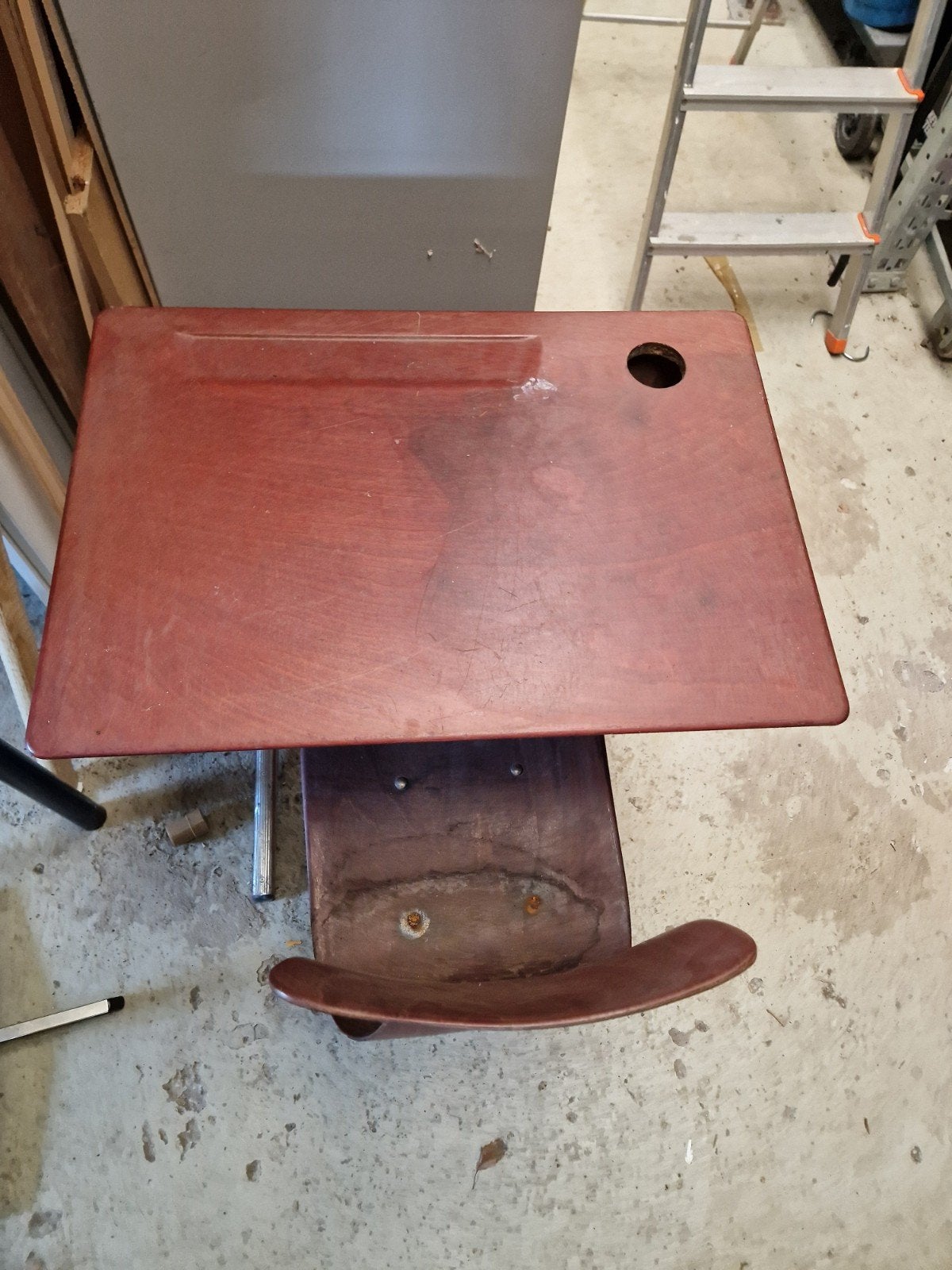 Vintage Schoolbankje met Stoel - Oud School Tafeltje, Ophalen