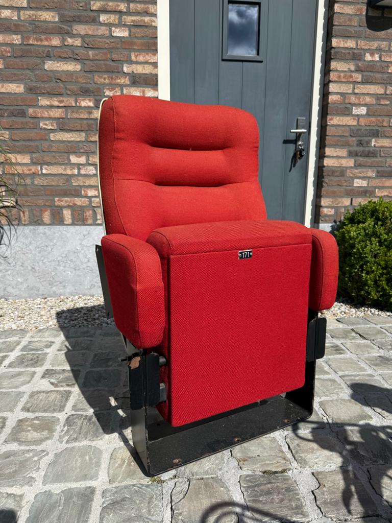 2 Rode Bioscoopstoelen - Los van Elkaar, Ophalen, Gebruikt, Twee, Stof