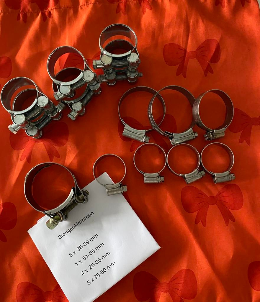 14 diverse slangenklemmen, Ophalen of Verzenden, Nieuw, Overige typen