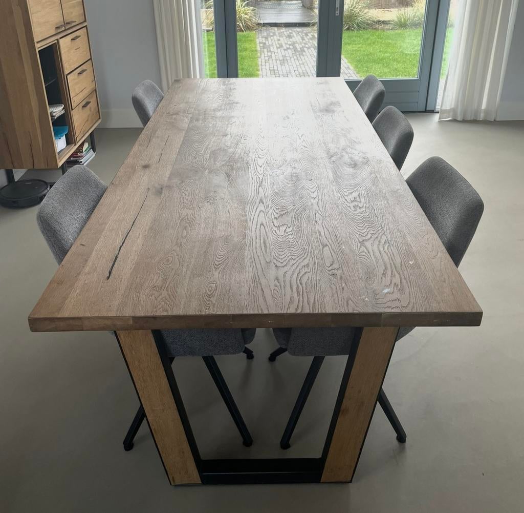 Xooon Denmark eikenhouten eettafel 220x100, Huis en Inrichting, Ophalen, Gebruikt, 100 tot 150 cm, Eikenhout
