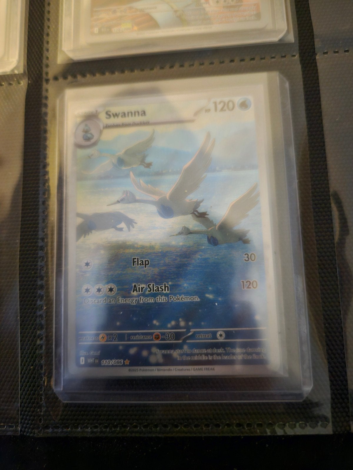 Pokemon Swanna 110/086 White Flare, Ophalen of Verzenden, Zo goed als nieuw, Losse kaart, Foil
