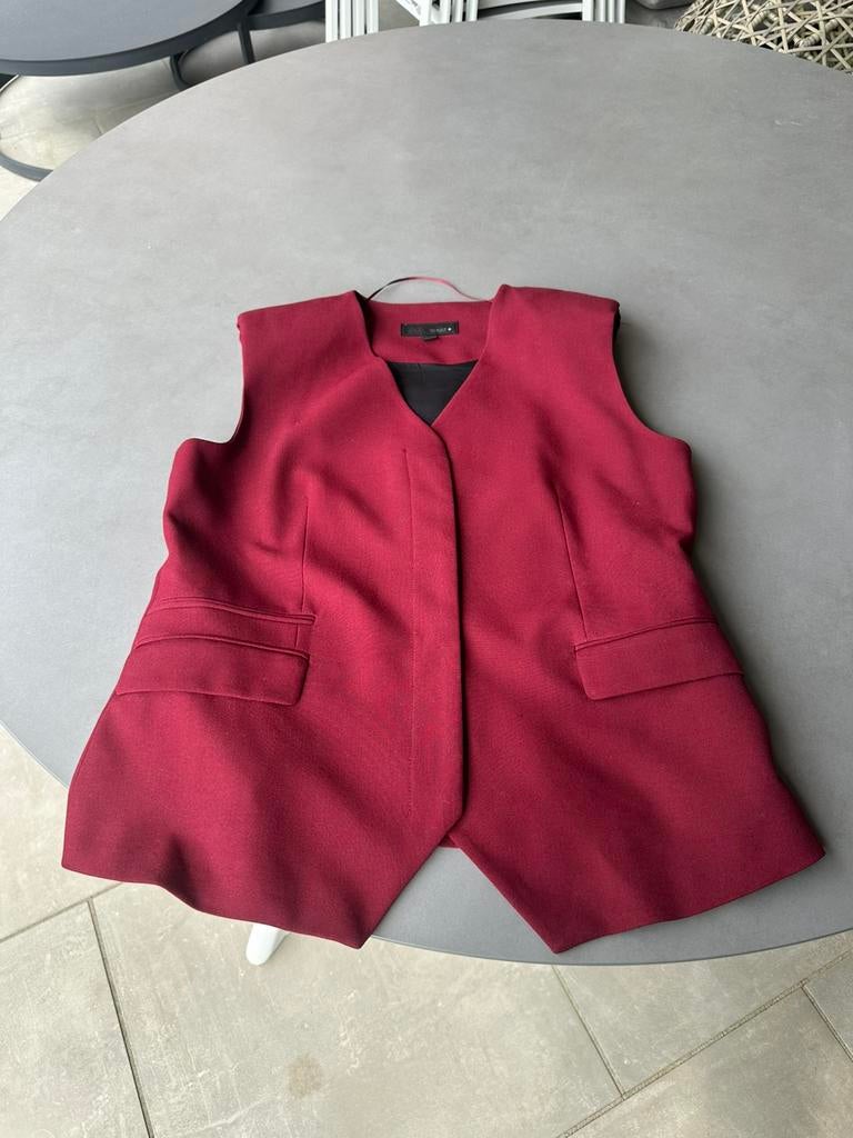 Granaat rood Zara gilet, maat XL, Verzenden, Zara, Maat 46/48 (XL) of groter, Zo goed als nieuw