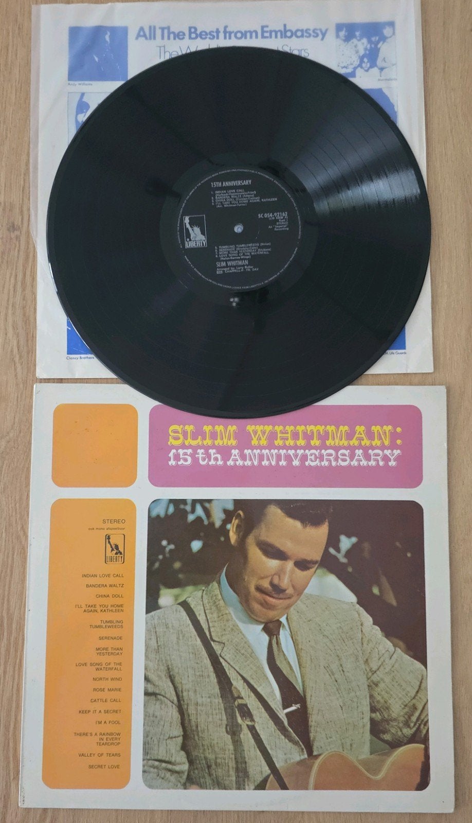 Slim Whitman: 15th Anniversary LP - Country Giants, Cd's en Dvd's, LP, Gebruikt, Ophalen of Verzenden, 12 inch