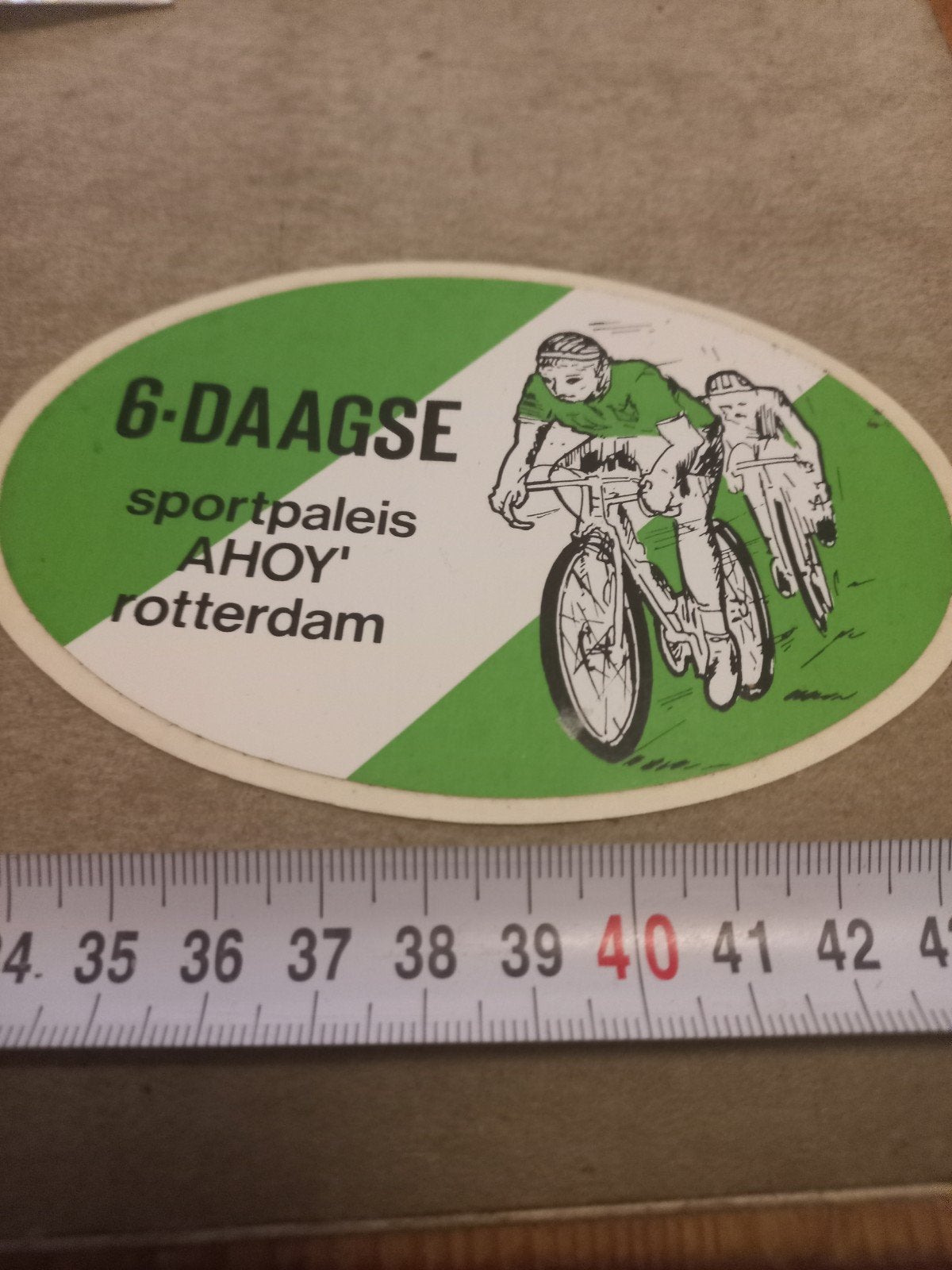 Vintage sticker 6-Daagse Sportpaleis Ahoy Rotterdam, Verzamelen, Ophalen of Verzenden