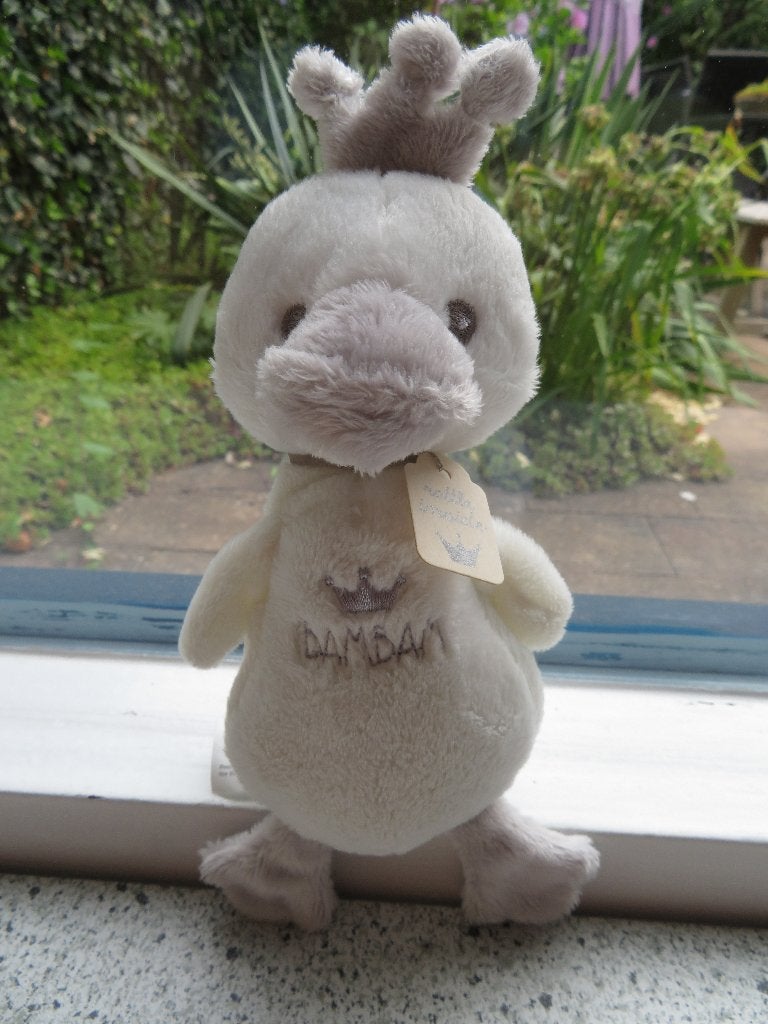 Eend of eendje merk BAM BAM bambam rammelt, Ophalen of Verzenden, Eend, Klein (minder dan 20 cm), Wit