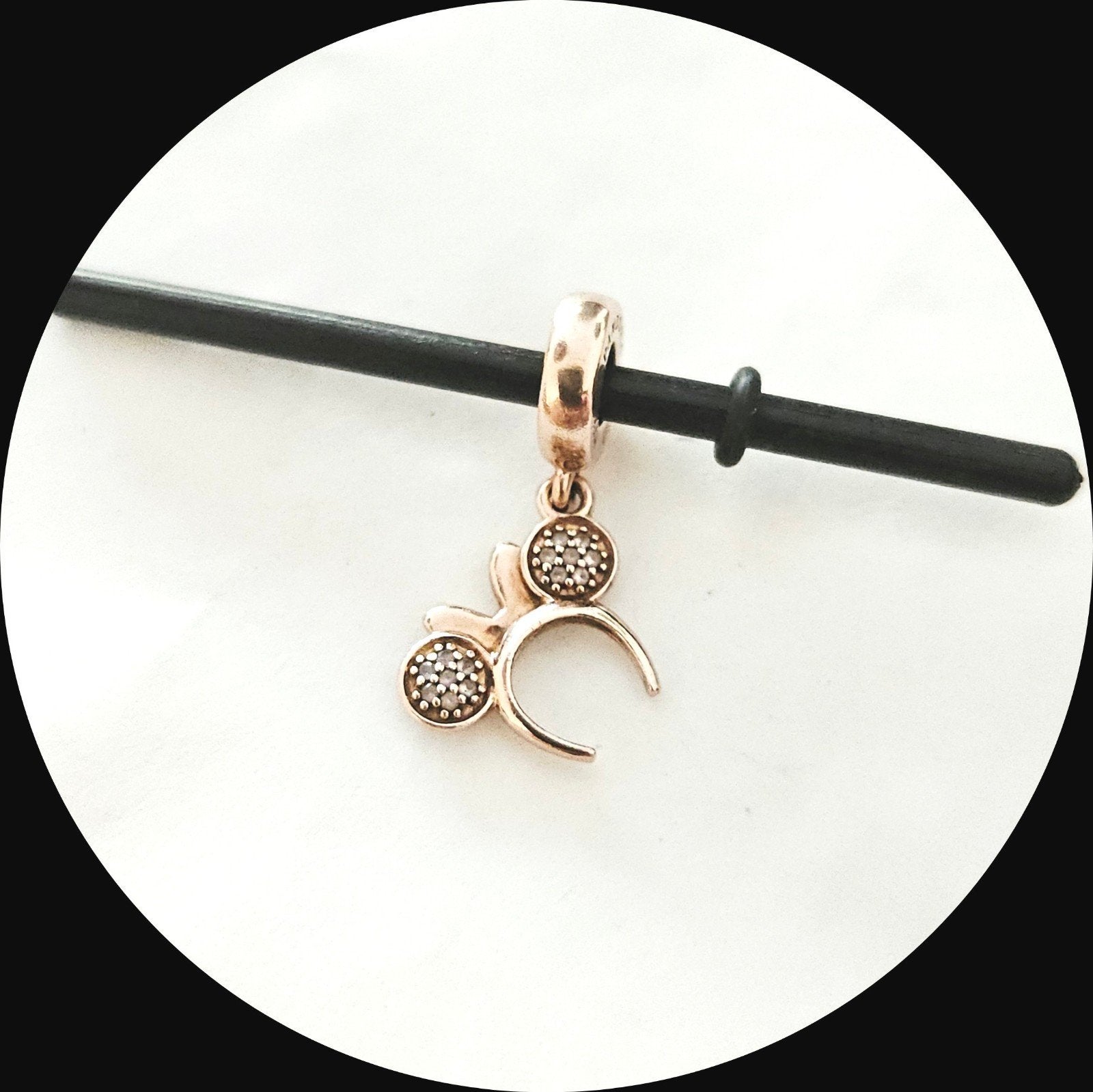 Pandora Disney Parks rose goud Minnie Ears / Oren zirkonia, Sieraden, Tassen en Uiterlijk, Pandora, Ophalen of Verzenden, Zo goed als nieuw