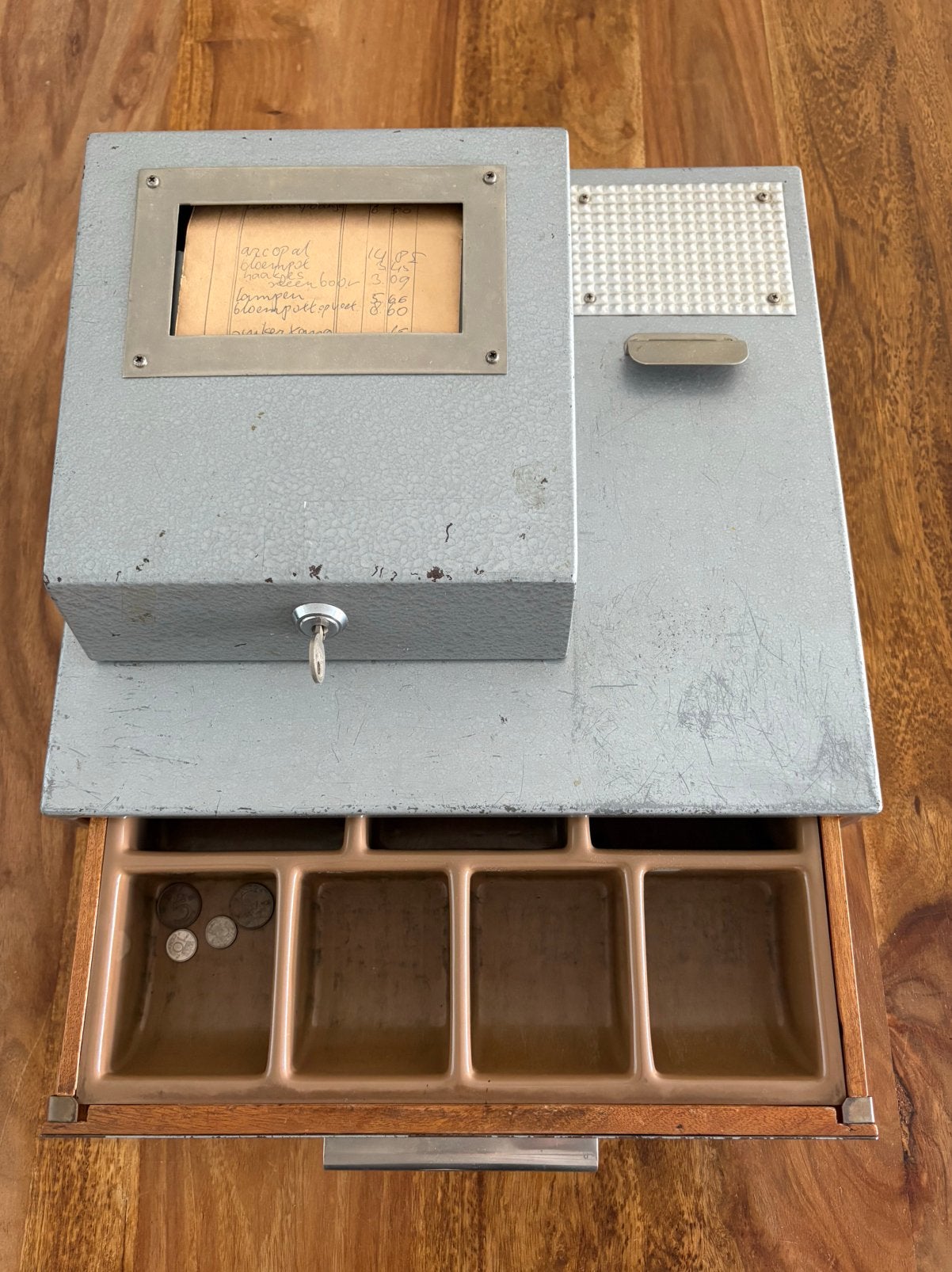 Vintage mechanische kassa jaren 50/60 compleet en werkend, Ophalen of Verzenden