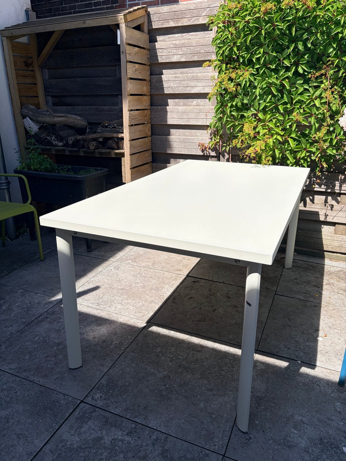 Emu Star tuintafel, wit, 160x90 cm, Tuin en Terras, Tuintafels, Ophalen, Gebruikt, Rechthoekig, Metaal