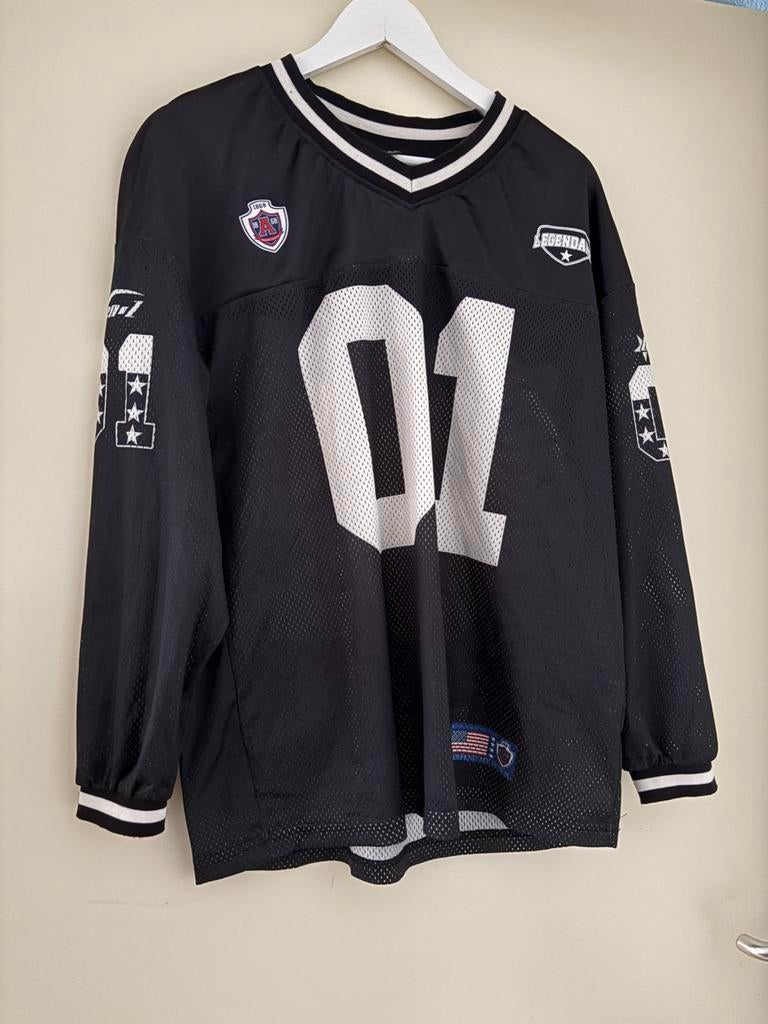 Baseball shirt maat xs / 34, Verzenden, Zwart, Zo goed als nieuw, Lange mouw