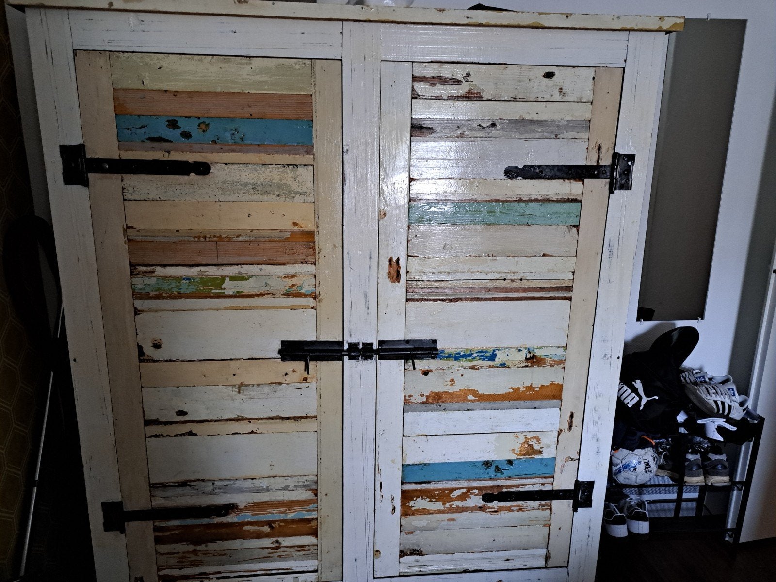 kledingkast model sloophout hang en leg, Huis en Inrichting, Kasten | Kledingkasten, Met deur(en), 150 tot 200 cm, Ophalen of Verzenden