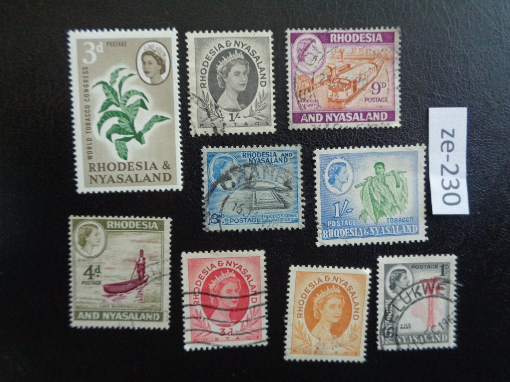 rhodesie en nyasaland - diverse (ze-230), Ophalen of Verzenden, Overige landen, Gestempeld