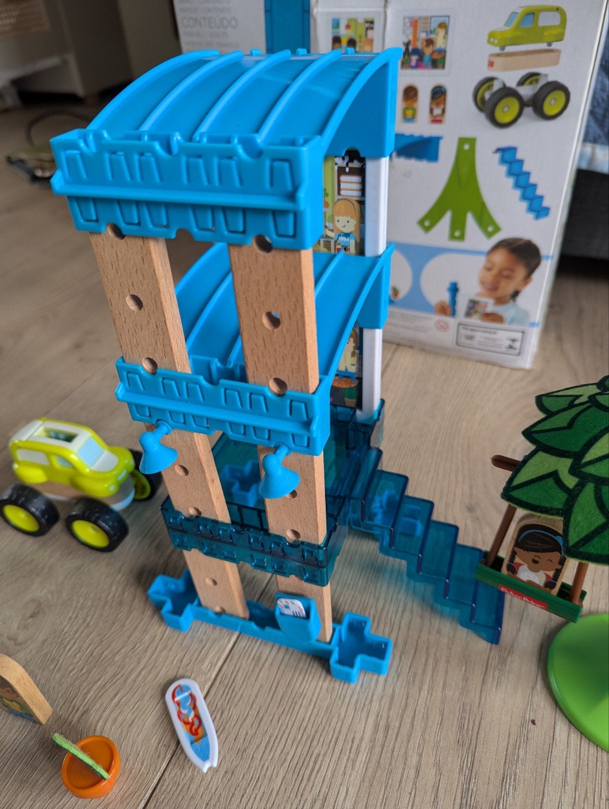 Fisher-Price Wonder Makers Houten Speelset met Auto, Ophalen, Zo goed als nieuw, Jongen of Meisje