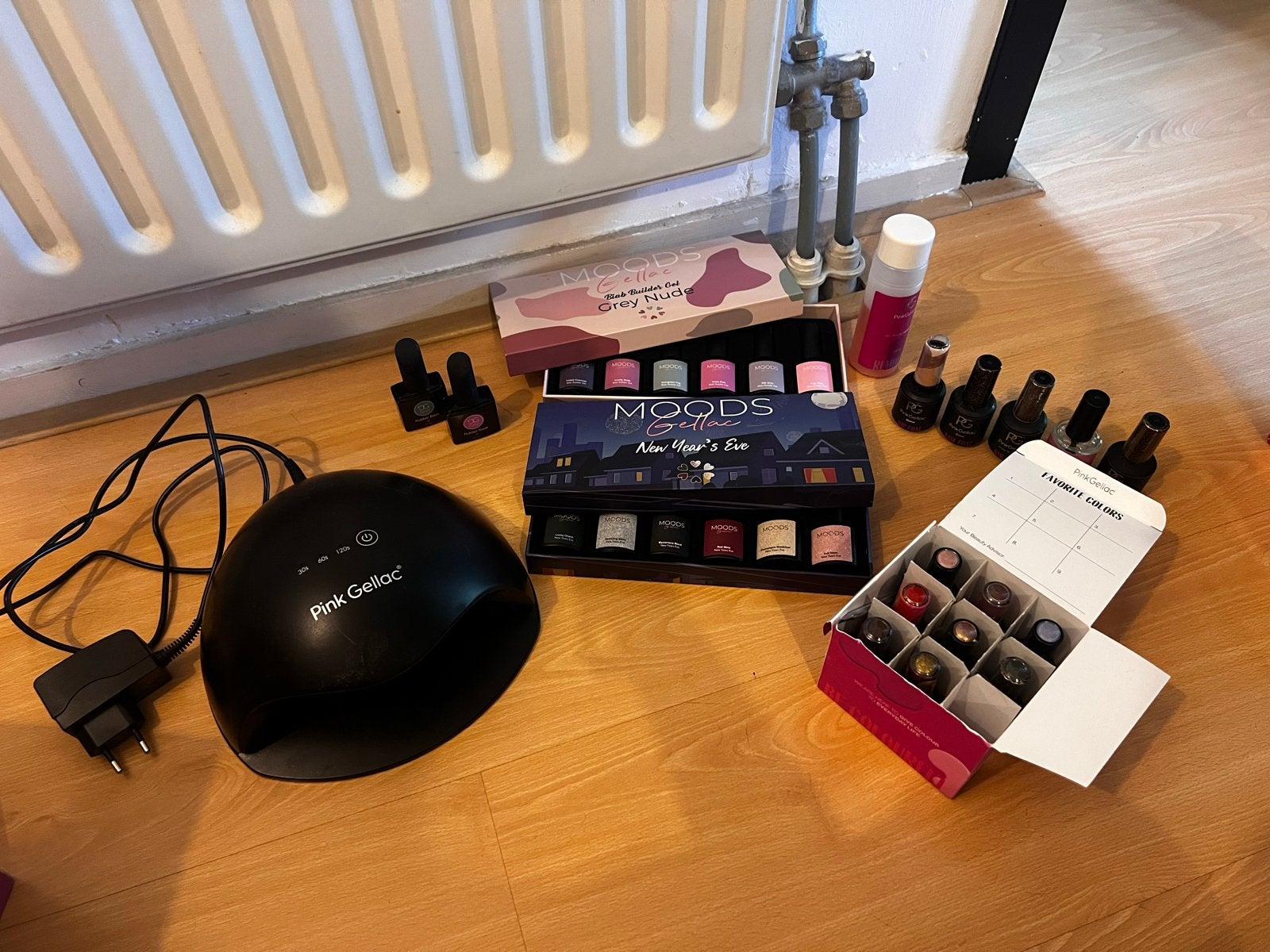 Pink Gellac set met gellac / biab potjes & lamp, Ophalen of Verzenden, Gebruikt, Overige typen