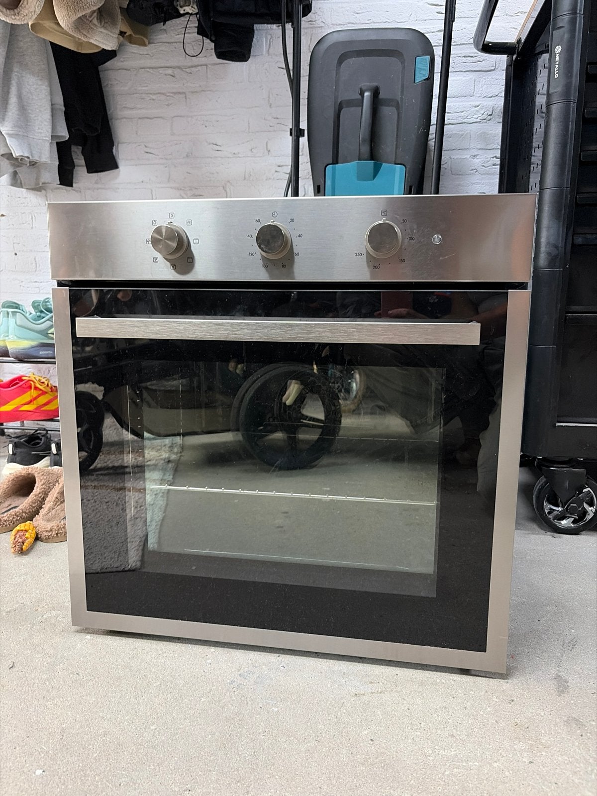 Inbouw oven met grill - RVS, Ophalen, Gebruikt, Inbouw, Oven met grill