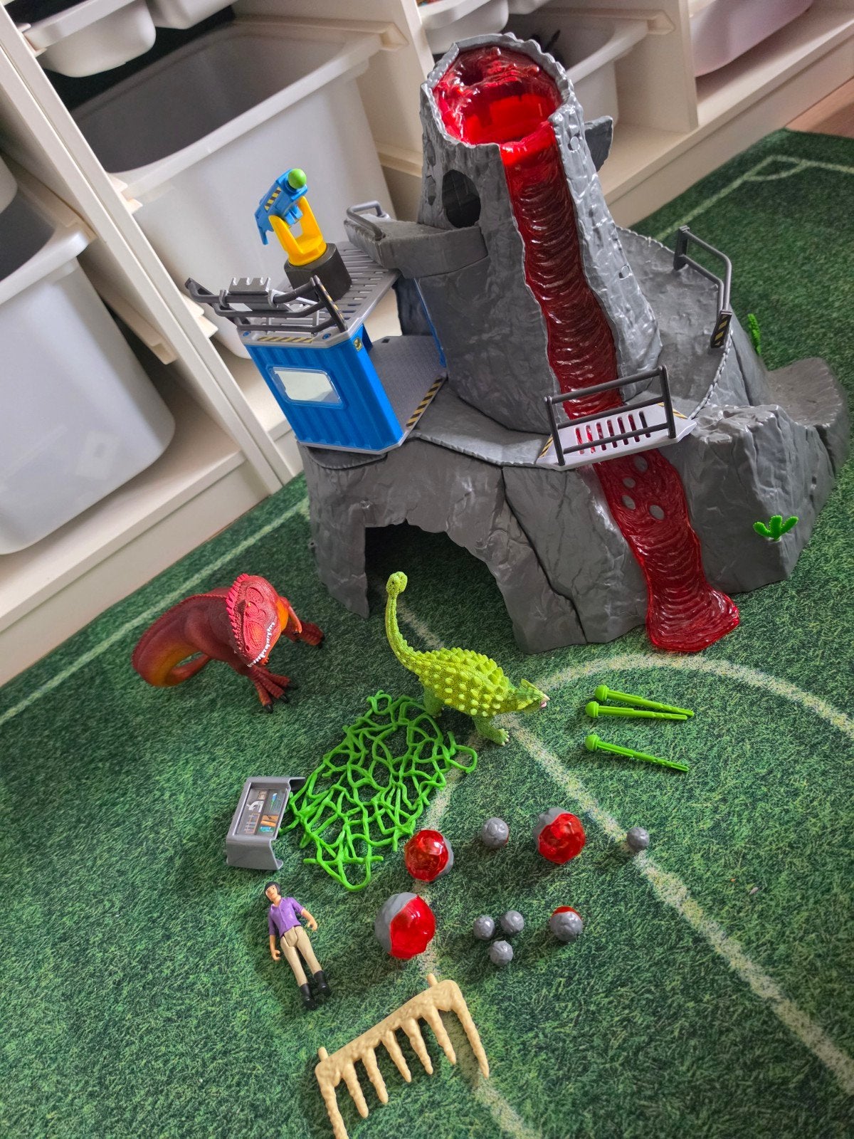 Schleich 42564 Dinosaurs Grote Vulkaan met T-Rex, Ophalen of Verzenden, Zo goed als nieuw