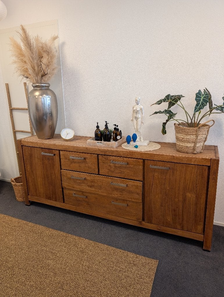 Dressoir teakhout, Huis en Inrichting, Ophalen, Gebruikt, Met deur(en), Teakhout