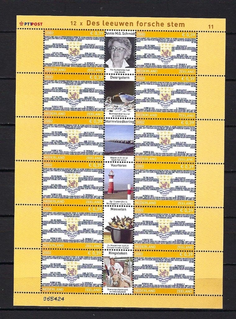 NVPH V2075 Provincie 11 Zeeland Postfris, Ophalen of Verzenden, Na 1940, Postfris
