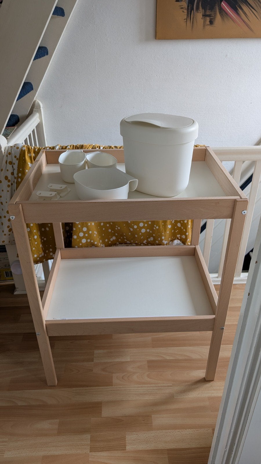 IKEA SNIGLAR Verschoontafel / Commode, beuken/wit, Minder dan 75 cm, 50 tot 70 cm, Nieuw, Ophalen