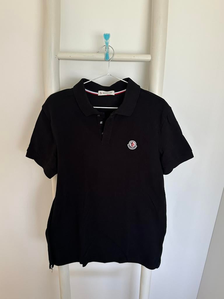 Moncler polo maat L, Kleding | Heren, Polo's, Ophalen of Verzenden, Zo goed als nieuw, Maat 52/54 (L), Zwart