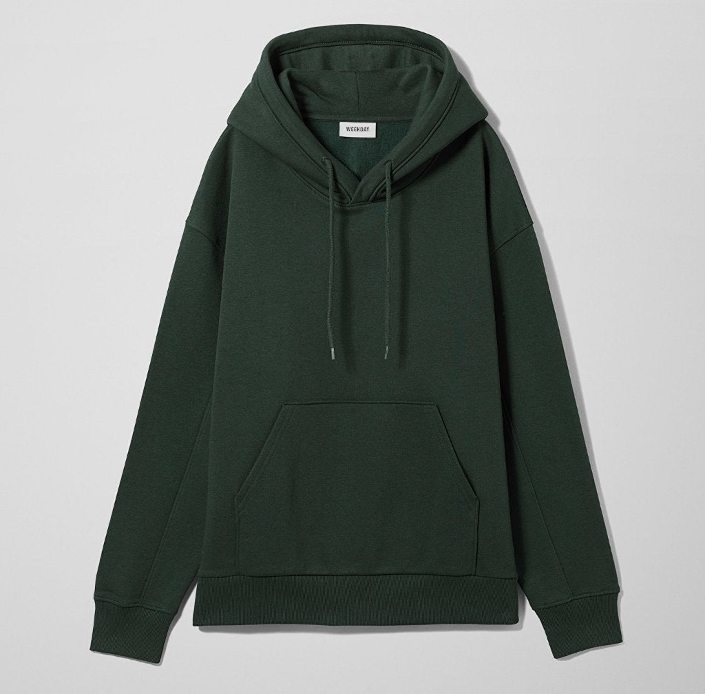 Weekday Alisa oversized hoodie sweater trui donkergroen S, Nieuw, Weekday, Ophalen of Verzenden, Maat 36 (S)