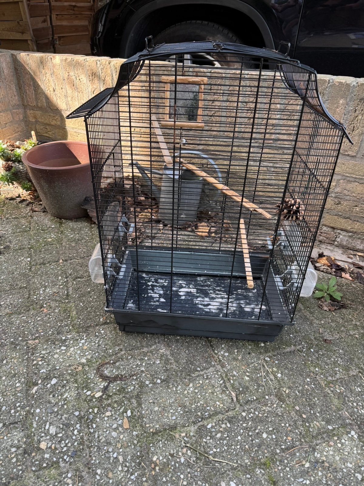 Kanarie/parkietenkooi, Ophalen, Gebruikt, Metaal, Vogelkooi