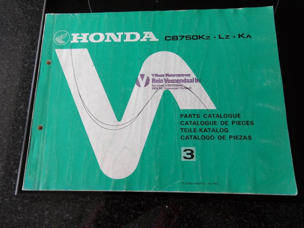 Honda CB750Kz Lz KA Onderdelen Catalogus, Motoren, Verzenden, Honda