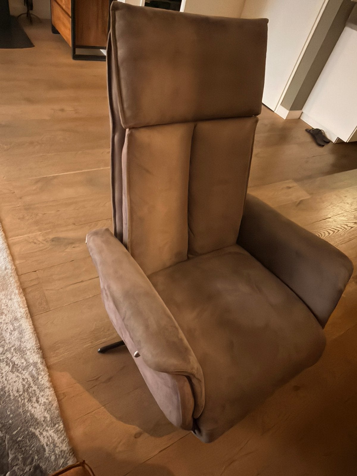 Fauteuil Elegance Kentucky Antraciet Small – Relaxfauteuil, Ophalen, Gebruikt, Suède, Minder dan 75 cm