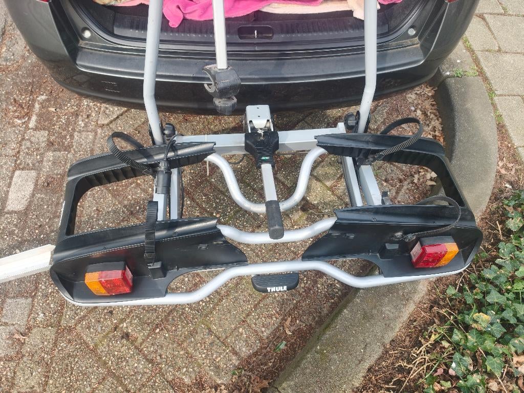 Fietsendrager Thule 916, Auto diversen, Ophalen, Elektrische fiets, Zo goed als nieuw, 2 fietsen