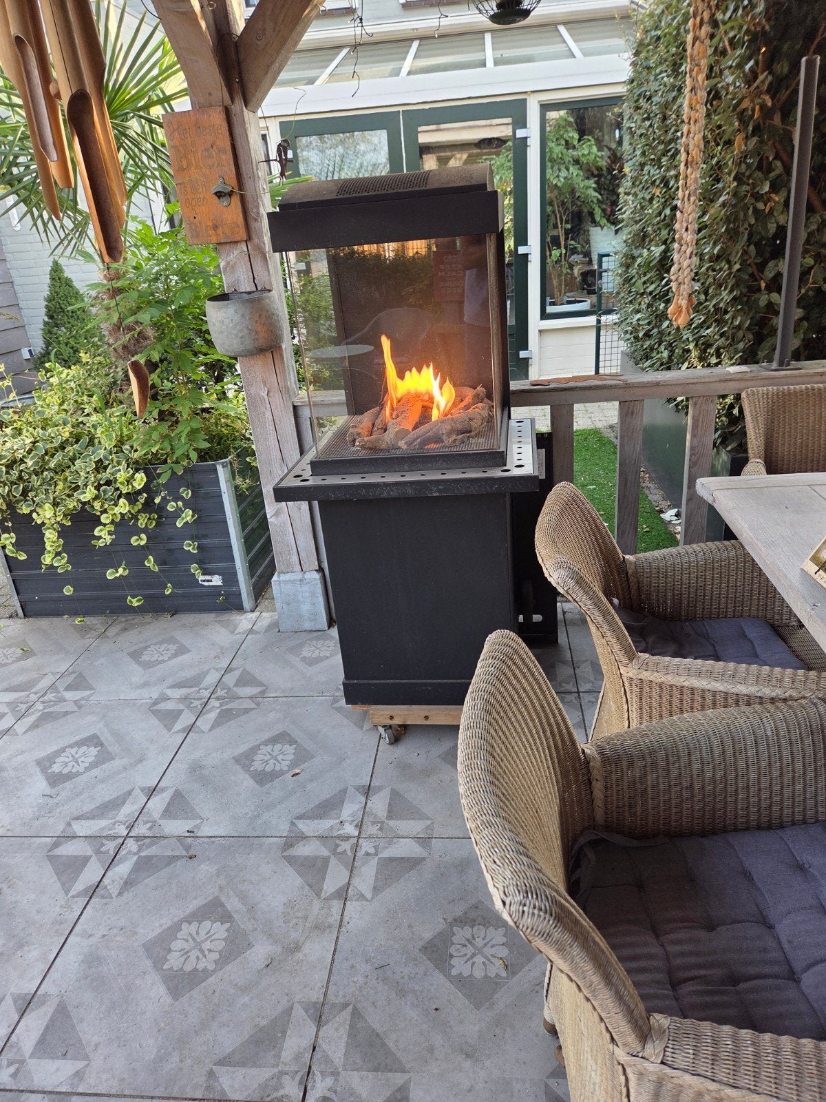 Terrashaard op gas - Sfeervolle buitenverwarming, Ophalen, Gebruikt